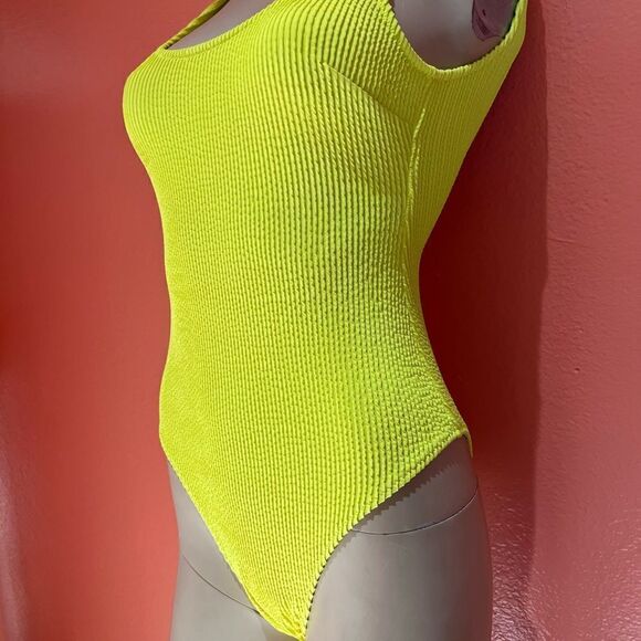 NEON YELLOW SWIMSUIT!!  - Picture 4 of 6